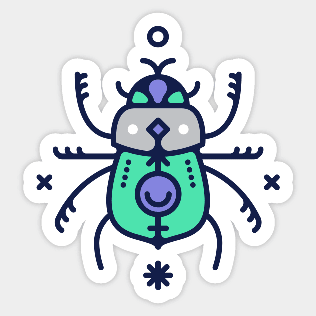 Beetle insect Sticker by CamillaDrejer